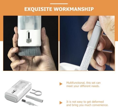 SUPVOX 1Set Multifunctional Earphone Cleaning Kit Durable Brush Cloth for Headphones Mobile Phones Computers and Cameras Deep Cleaning Tools with Soft Bristles for Dust in Saudi Arabia