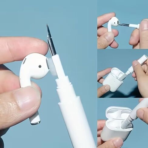 1Pcs 3-in-1 Earphone Cleaning Kit, 3-in-1 Cleaning Brush for Wireless Headphones, Earbuds, Charging Cases, Computers & Keyboards in Saudi Arabia