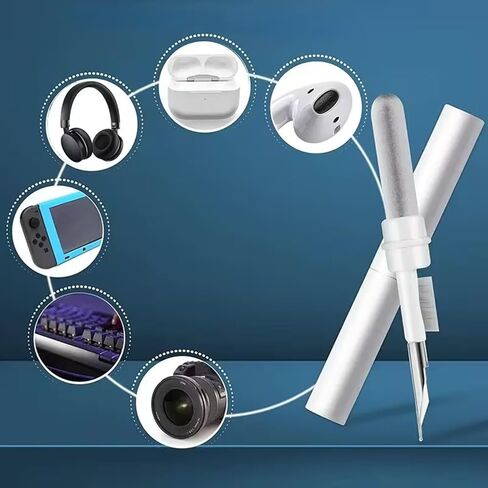 1Pcs 3-in-1 Earphone Cleaning Kit, 3-in-1 Cleaning Brush for Wireless Headphones, Earbuds, Charging Cases, Computers & Keyboards in Saudi Arabia