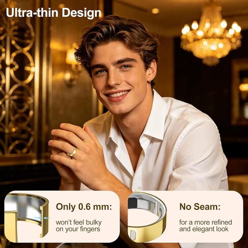 4 قطع من أغطية الحلقات المطورة المتوافقة مع Oura Ring Gen 4/Gen 3، ملحقات حماية مضادة للخدش من مادة TPU لسترة غطاء حلقة Oura للنساء والرجال، مقاس 8 (ليست لـ Oura Ring 4 سيراميك) in Kuwait