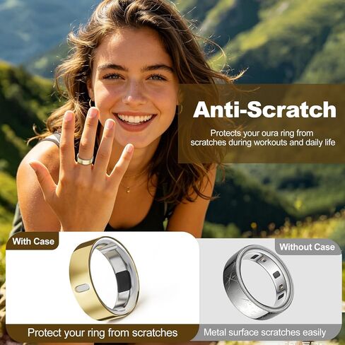 4 قطع من أغطية الحلقات المطورة المتوافقة مع Oura Ring Gen 4/Gen 3، ملحقات حماية مضادة للخدش من مادة TPU لسترة غطاء حلقة Oura للنساء والرجال، مقاس 8 (ليست لـ Oura Ring 4 سيراميك) in Kuwait