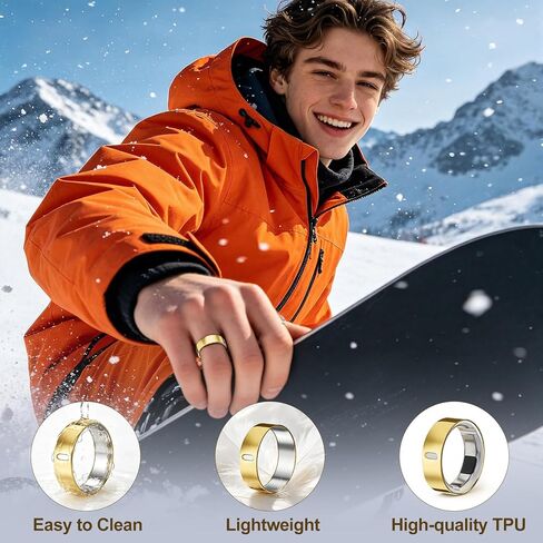 4 قطع من أغطية الحلقات المطورة المتوافقة مع Oura Ring Gen 4/Gen 3، ملحقات حماية مضادة للخدش من مادة TPU لسترة غطاء حلقة Oura للنساء والرجال، مقاس 8 (ليست لـ Oura Ring 4 سيراميك) in Kuwait