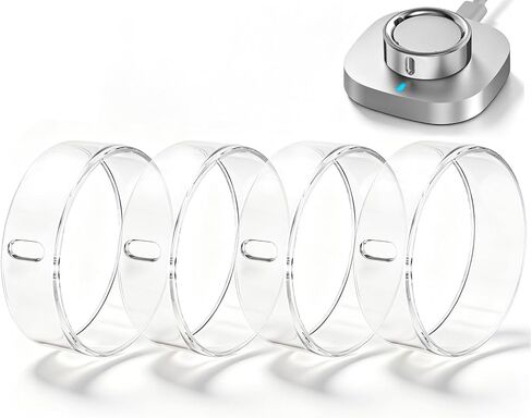 4 قطع من أغطية الحلقات المطورة المتوافقة مع Oura Ring Gen 4/Gen 3، ملحقات حماية مضادة للخدش من مادة TPU لسترة غطاء حلقة Oura للنساء والرجال، مقاس 8 (ليست لـ Oura Ring 4 سيراميك) in Kuwait