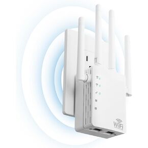 WiFi Extender，WiFi Extenders Signal Booster - WiFi Repeater with 12880 Sq.ft Coverage 105 Devices，with 1200Mbps Dual - Band 2.4G&5G，1-Tap Setup，Supports Ethernet Port,Faster Speed in Saudi Arabia