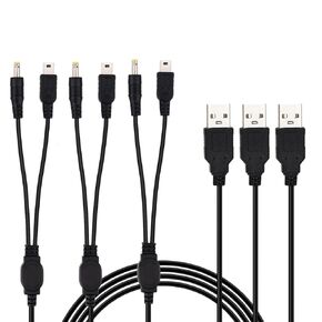 3 قطع كابل شاحن 2 في 1 متوافق مع سلسلة 1000/2000/3000/E-1000 ووحدة تحكم PS3، كابل USB للطاقة ومزامنة البيانات بطول 120 سم/3.9 قدم للاستخدام المنزلي أثناء السفر in Kuwait