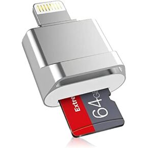 Micro SD Card Reader for iPhone,Lightning to Micro SD/TF Adapter,[Apple MFi Certified] Memory Card Reader for iPhone & iPad,Supports iOS 13 & exFAT/FAT32,Perfect for iPhone 14 13 12 11 8 7 6 Expansion | SD TF Card Reader Viewer Adapter for iPhone 14/13/12 in Saudi Arabia
