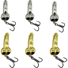 6Pcs 5g Fishing Spoons with Treble Hook Set, Silver/Gold Fish Lures Bass Trout Spinner Baits Equipment Treble Hook for Fishing Lovers in Saudi Arabia
