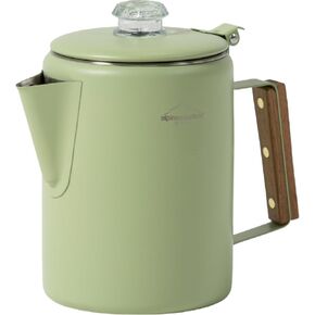 صانع القهوة Percolator - وعاء تخمير خارجي من الفولاذ المقاوم للصدأ سعة 9 أكواب لإشعال النار في المخيمات والموقد ومغامرات الظهر (يتضمن مقبض زجاجي إضافي) in Kuwait