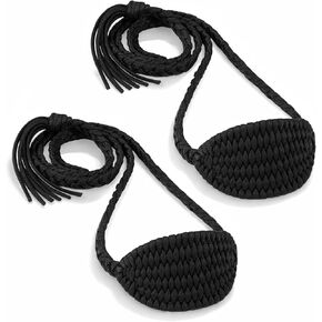 2 Pcs Balearic Paracord Shepherd Sling Handmade Braided Slingshot Old Fashioned Throwing Sling Tennis Ball Thrower for Outdoor Sports Recreation(Blue, Black, Purple,Basic Style) in Kuwait