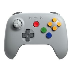 8BitDo 64 Bluetooth Controller for Analogue 3D, Switch 1/2, Windows&Android | Hall Effect Joystick, Turbo, Vibration - Grey in Saudi Arabia