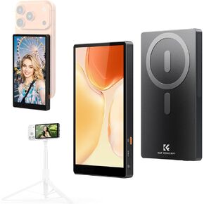 K&F CONCEPT 5" Selfie Monitor Screen, Wireless 4K/1080p Magnetic Vlog Back Camera Monitor, Selfie Monitor with 164ft Range, P2P Wireless, Compatible with iPhone & Android, for Content Creator in Kuwait