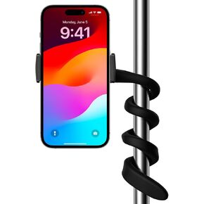 Phone Holder for Treadmill, Stroller, Shopping Cart, Desk, Portable Gooseneck 16.5" Long Arm Phone Mount for Smartphones in Kuwait