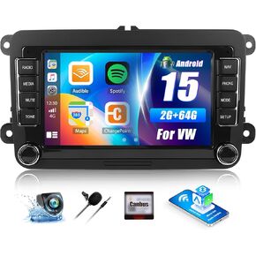 Car Stereo for VW Passat Jetta Tiguan Golf MK5 MK6 T5 EOS Polo 7 Inch Touchscreen Android Car Radio with Wireless Carplay Android Auto GPS Navigation Backup Camera WiFi in Kuwait