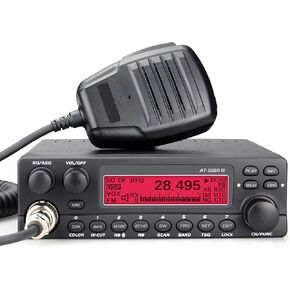 جهاز إرسال واستقبال بطول 10 أمتار بقدرة 50 وات AM/FM قابل للبرمجة مع تقليل الضوضاء NRC AT-5289 II، CTCSS/DCS، التسجيل، ساعة مزدوجة وراديو SWR Ham in Kuwait