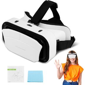 Virtual Reality Goggles, 3D VR Glasses Adjustable VR Headset with Wide Angle Lens for Movies Games, Anti-Blue Eyes Protected- Universal Virtual Reality Goggles Set for Beginners in Saudi Arabia