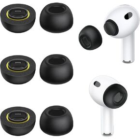 أطراف أذن من إسفنج الذاكرة لأجهزة AirPods Pro 3، ملاءمة آمنة، تحسين إلغاء الضوضاء، أطراف أذن من إسفنج الذاكرة مع صندوق تخزين محمول، طرف أذن بديل (متنوع S/M/L، 3 أزواج) in Kuwait