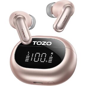 TOZO NC20 Pro Active Noise Cancelling Wireless Earbuds with Smart Touch Screen, LDAC Hi-Res Audio, Stereo Bass, 6 Mics AI Call Ear Buds, 80H Playtime, IPX8 Waterproof, 32 EQ via App, Wireless Charging in Saudi Arabia