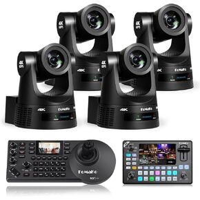 FoMaKo 4K 60fps NDI PTZ Camera, Supports NDI HX3 4K 60fps Output, 20x Optical Zoom, for ER Documentary Streams and Product Launch Events Live Streaming（K600NX4+KC602+KC608 Pro in Kuwait