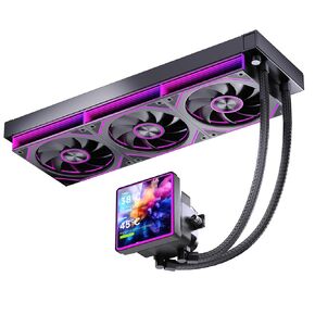 ProFlow SE 360mm ARGB Black AIO CPU Cooler-Water Liquid Cooling System|4-Inch LCD Screen|320W TDP|ARGB 1850RPM PWM Cooler Fans|for Intel LGA1851/1700/1200/115X AMD AM4/AM5（Black） in Kuwait