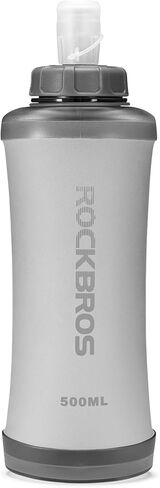 ROCKBROS 18oz/500ml Soft Flask Water Bottle Running Water Bottle with Travel Bite Valve Drinking Design for Camping Hiking Cycling,Lightweight,Leak-Proof, Foldable,Portable Blue in Saudi Arabia