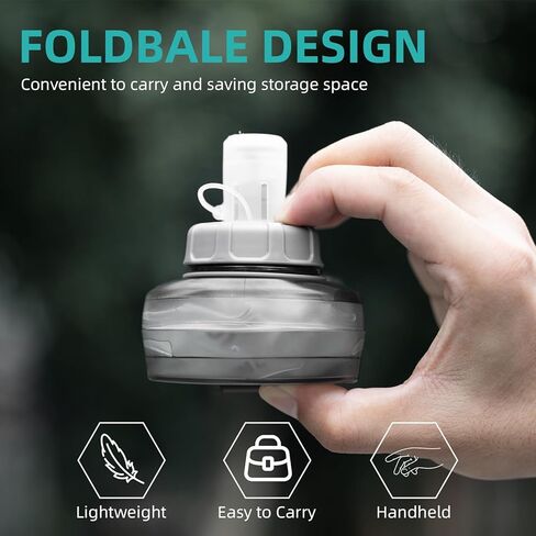 ROCKBROS 18oz/500ml Soft Flask Water Bottle Running Water Bottle with Travel Bite Valve Drinking Design for Camping Hiking Cycling,Lightweight,Leak-Proof, Foldable,Portable Blue in Saudi Arabia