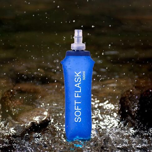 1PC 500ml Outdoor Soft Water Bottle – Perfect for Running, Marathons, Hiking & Fitness – Foldable, Shockproof, Lightweight & Portable in Saudi Arabia