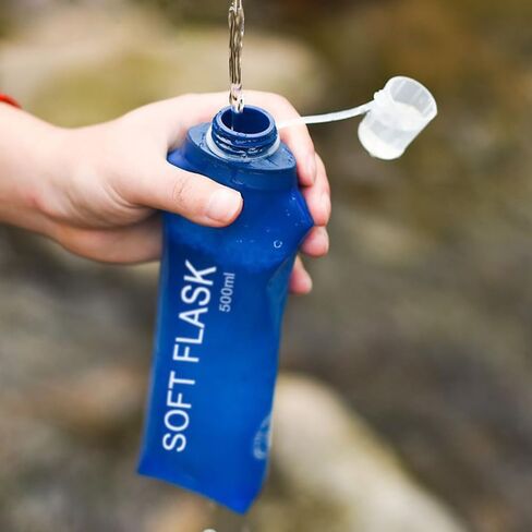 1PC 500ml Outdoor Soft Water Bottle – Perfect for Running, Marathons, Hiking & Fitness – Foldable, Shockproof, Lightweight & Portable in Saudi Arabia