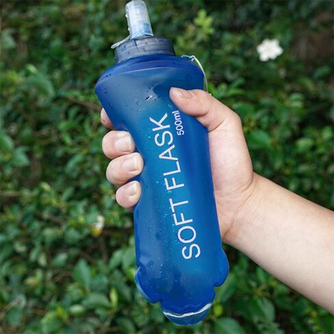 1PC 500ml Outdoor Soft Water Bottle – Perfect for Running, Marathons, Hiking & Fitness – Foldable, Shockproof, Lightweight & Portable in Saudi Arabia