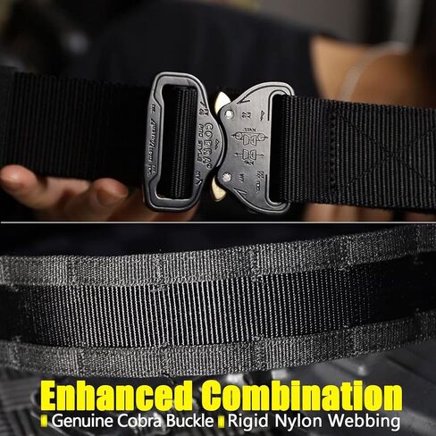 PETAC GEAR Tactical Battle Belt with Cobra Buckle | Heavy Duty Rigger Gun Belts |1.75" Inner Outer Molle Belt. in Saudi Arabia