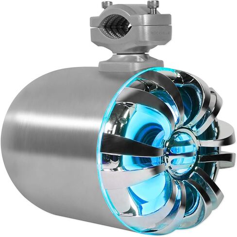 Rockville WB65KLED 600W Peak/300W RMS Marine Wakeboard Tower Speakers Pair, 6.5", Built-in LED Lights, 360 Degree Swivel, Waterproof, 4 Ohm, for Boats, Jeeps, and ATVs, 4-Piece in Saudi Arabia