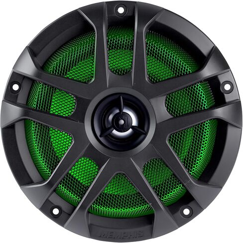 Memphis 6.5" LED Marine Coaxial Speakers - 1 Pair (2 Units) - OEM Bulk Pack MXA60L with Metal Gray Grilles in Saudi Arabia