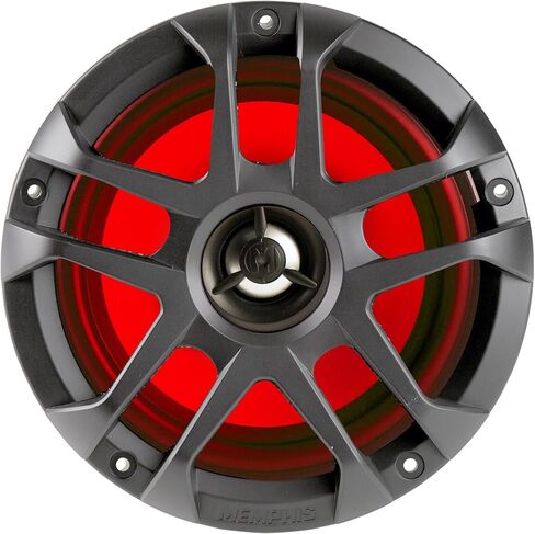 Memphis 6.5" LED Marine Coaxial Speakers - 1 Pair (2 Units) - OEM Bulk Pack MXA60L with Metal Gray Grilles in Saudi Arabia