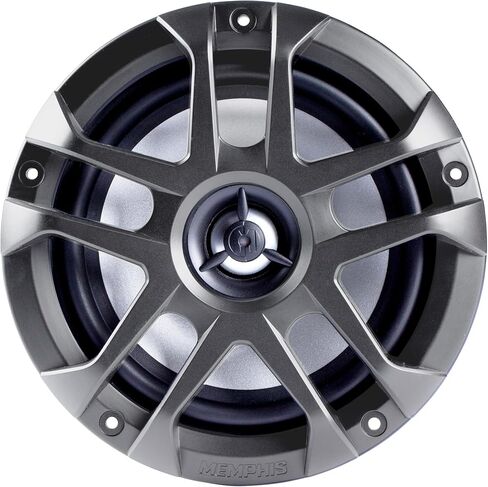 Memphis 6.5" LED Marine Coaxial Speakers - 1 Pair (2 Units) - OEM Bulk Pack MXA60L with Metal Gray Grilles in Saudi Arabia