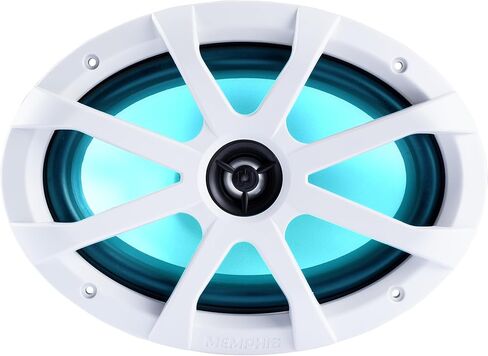 سماعات Memphis 6x9 LED البحرية المحورية - 4 أزواج (8 وحدات) - حزمة كبيرة من OEM MXA69L مع شبكات بيضاء in Saudi Arabia
