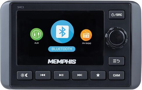 Memphis UTV Audio Bundle SMC3 Radio, MX63PS 6.5" A.T.A.C Black Bar Mount Speakers, MX400.4 4-Ch Marine Amp RGB IP66 Bundle in Saudi Arabia