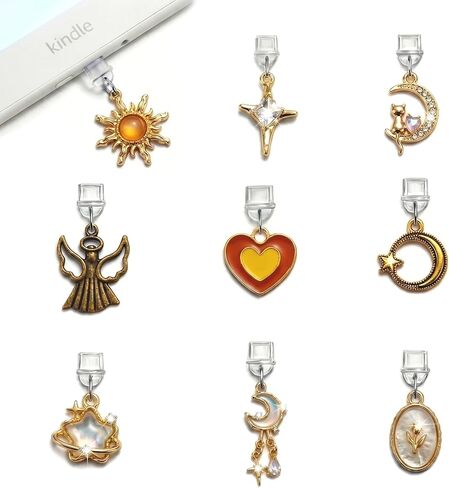 YOJO Dust Plug Charms للقارئ الإلكتروني، مقابس منفذ شحن USB-C اللطيفة من النوع C، واقيات المنافذ الجمالية، هدية تقنية لمحبي الكتب والقراء والطلاب والنساء والرجال in Kuwait