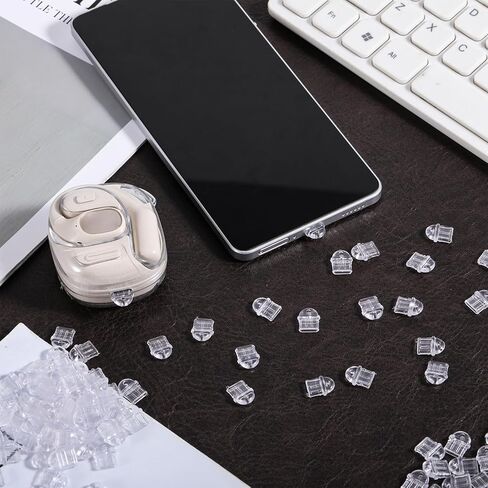 100 Pcs Clear Type C Dust Plug, Silicone Anti-Dust Charging Port Protector with Cleaning Tool for Electronic Devices in Kuwait
