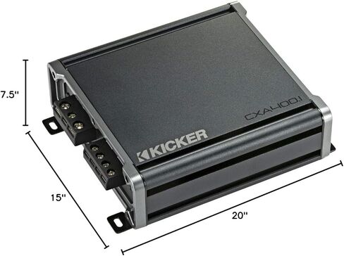 KICKER 43C124-N Bundle Universal Regular Standard Cab Truck Comp C12 Single 12" Sub Box Enclosure & CXA400.1 Amp in Saudi Arabia