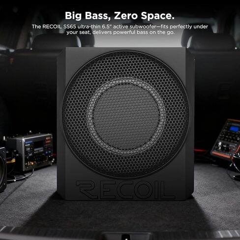 RECOIL SS65 Ultra-Thin 6.5" Active Under Seat Car Subwoofer VB Bass DSP, Built-in Amplifier for Cars, Trucks, SUVs in Saudi Arabia