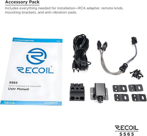 RECOIL SS65 Ultra-Thin 6.5" Active Under Seat Car Subwoofer VB Bass DSP, Built-in Amplifier for Cars, Trucks, SUVs in Saudi Arabia