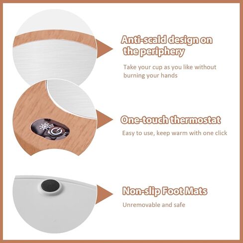 Electric Heating Coasters Adjustable Temperature Cup Pad Warmer Heating Water for Homemakeres in Saudi Arabia