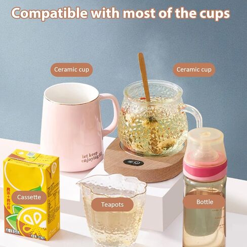 Electric Heating Coasters Adjustable Temperature Cup Pad Warmer Heating Water for Homemakeres in Saudi Arabia