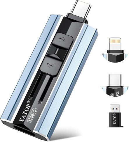 EATOP 256GB Dual Interface Flash Drive, No App Required, Portable USB Storage Memory Stick for iPhone, iPad, Android, PC & Mac – Easily Stores Photos, Videos & Files (Lavender Purple) in Saudi Arabia