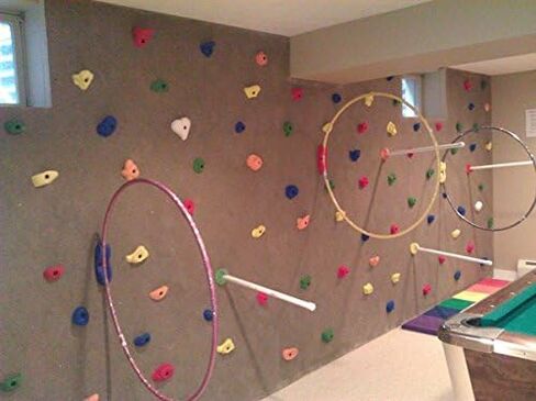 Atomik Rock Climbing Holds Bolt-On Hula Hoop Holder in Blue for Vertical Obstacle Courses in Saudi Arabia