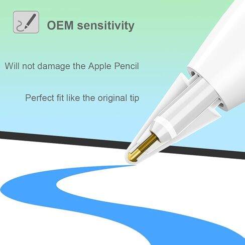 8 أنماط من SIXFU نصائح لقلم Apple Pencil، نصائح متينة متعددة لنصائح Apple Pencil Pro لقلم Apple/USB-C/الجيل الأول/الثاني، ملحقات متوافقة مع نصائح قلم iPad in Kuwait