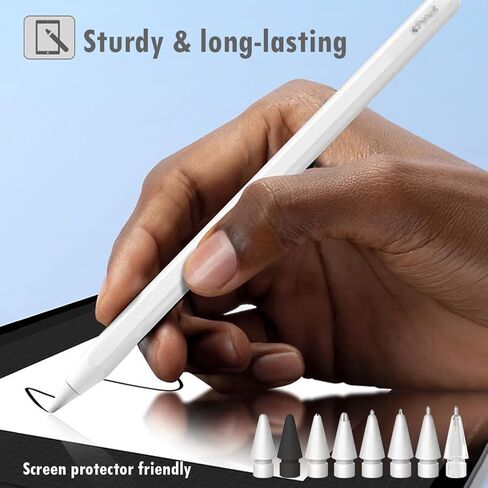 8 أنماط من SIXFU نصائح لقلم Apple Pencil، نصائح متينة متعددة لنصائح Apple Pencil Pro لقلم Apple/USB-C/الجيل الأول/الثاني، ملحقات متوافقة مع نصائح قلم iPad in Kuwait