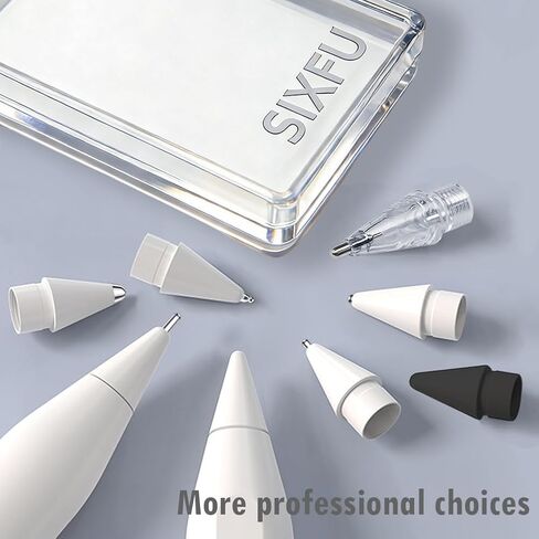 8 أنماط من SIXFU نصائح لقلم Apple Pencil، نصائح متينة متعددة لنصائح Apple Pencil Pro لقلم Apple/USB-C/الجيل الأول/الثاني، ملحقات متوافقة مع نصائح قلم iPad in Kuwait