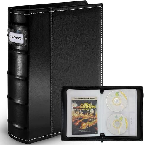 3 عبوات من مجلدات تخزين أقراص DVD مع سحاب - تحتوي على 168 قرصًا و84 جيبًا للكتيب و168 فتحة للبطاقات، غطاء جلد PU عالي الجودة لأفلام بلو راي، وأقراص الموسيقى المضغوطة، وأقراص الصوت، ومنظم الوسائط المحمول in Kuwait