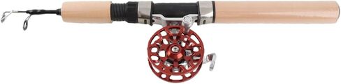 Keenso Ice Fishing Rod Set, Carbon Telescopic Rod, Portable Ice Fishing Combo for Anglers, 25.6in Length, Perfect for Winter in Saudi Arabia
