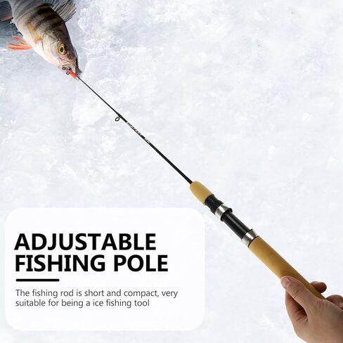 Ultralight Ice Fishing Pole Shrimp Lure Rod 0.8m Short Outdoor Fiber Fishing Tool Supplies in Saudi Arabia